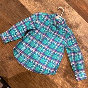 Vineyard vines size 2T 100% cotton plaid shirt
